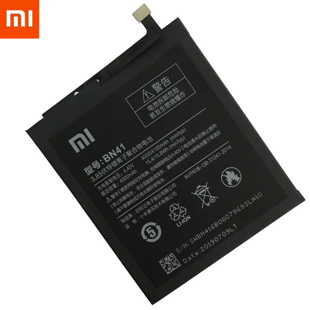 Новинка для Xiao mi BN41 батарея для Xiaomi Redmi Note 4 Hong mi Note4 4000 мАч Оригинальные аккумуляторы для мобильных телефонов+ Бесплатные инструменты
