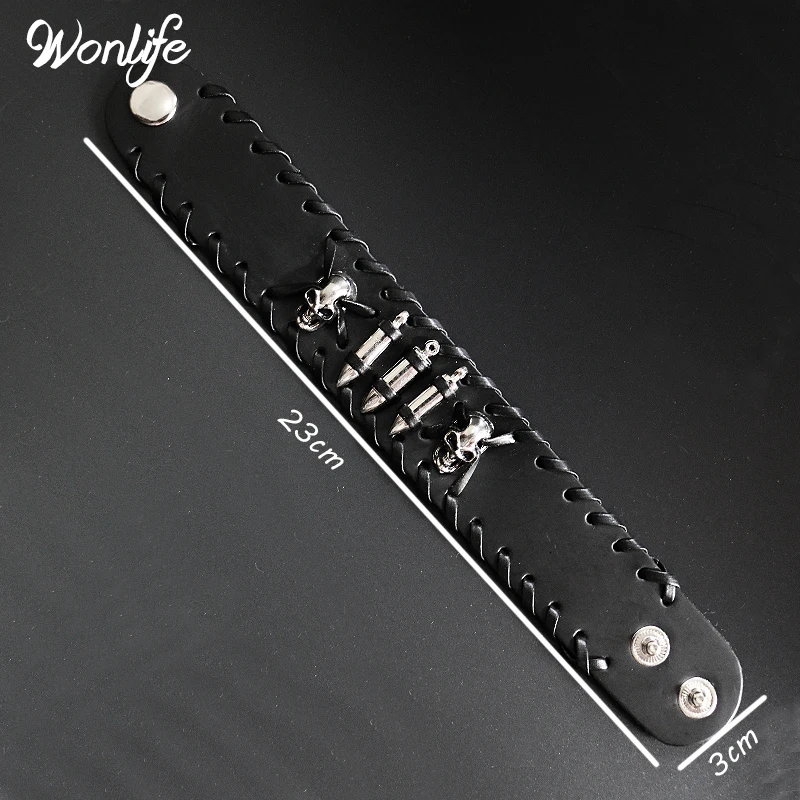 Кожаный браслет в форме пули стиле панк рок крутой Кафф|leather bangle|leather braceletbangle leather