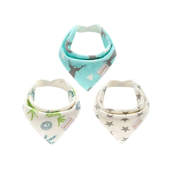 

3PCS Baby Bibs Boy Girl Bandana Waterproof Bib Burp Cloth Triangle Cotton Baby Scarf Burp Baby Christmas Accessories
