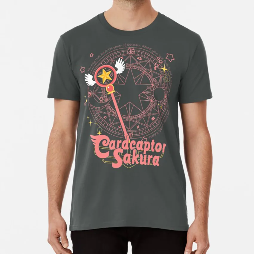 Темно-серый CCS-Magic Circle футболка cardcaptor sakura ccs карта captor Магия сакуры круг - Цвет: Темно-серый