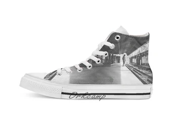 

Station Custom Casual High Top lace-up Canvas shoes sneakers Drop shipping