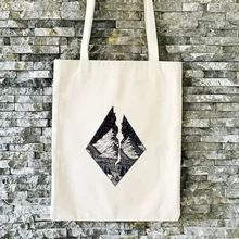 Иллюстрация Арт холст Сумка-тоут сумка на каждый день Применение текст из серии "сделай сам" с принтом сумка для покупок с логотипом эко многоразовая утилизация