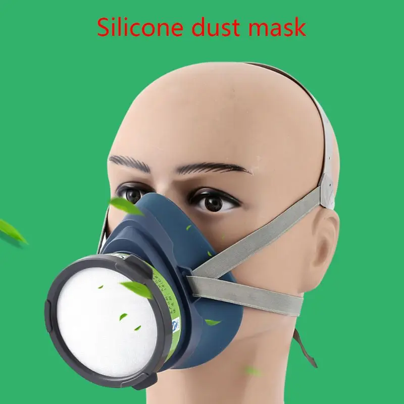 

1Set Painting Spraying Gas Mask Dust Half Facemask Respirator Cotton Filter Mask