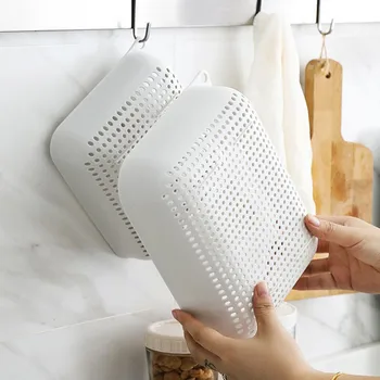 

Creative Household Sink Kitchen Plastic Food Grade Storage Hollow Drain Basket Water Filter With Hole Home Functional Tools