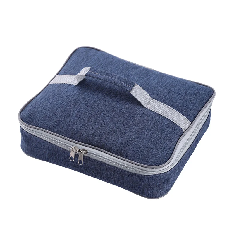 

3.7L rectangular cooler bag small portable lunch picnic box thermal ice pack food fresh keep cold warm carrier cool bag handbag