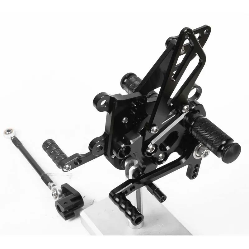 SMOK педаль мотоцикла для APRILIA RSV4 2009 2010 2011 2012 2013 алюминиевый сплав Rearset подножки черный - Цвет: Черный