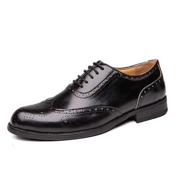 

Big size 39-47 British Breathable Soft Casual Microfiber Leather Business Fashion Lace Up Men Shoes Comfortable Driving shoes 5