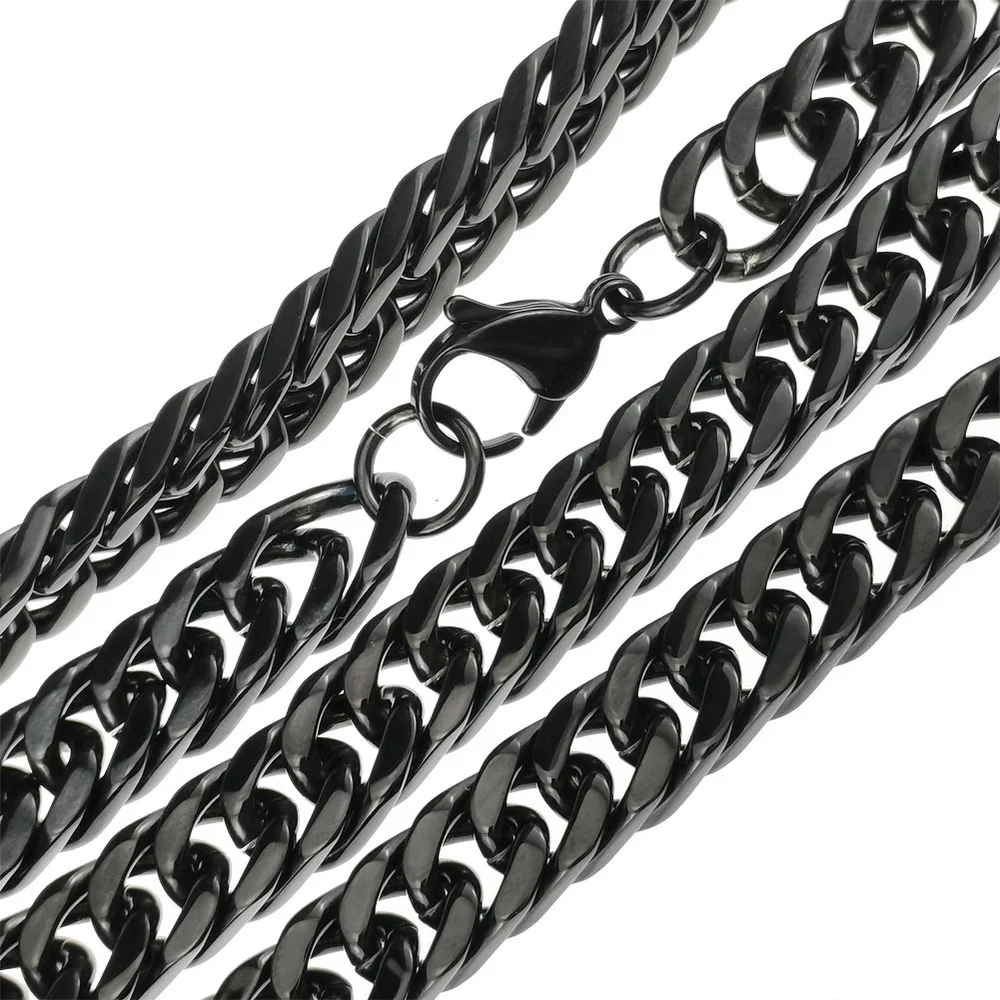 Dark Silver Cuban Link Bracelet For Men in Sterling Silver by oNecklace