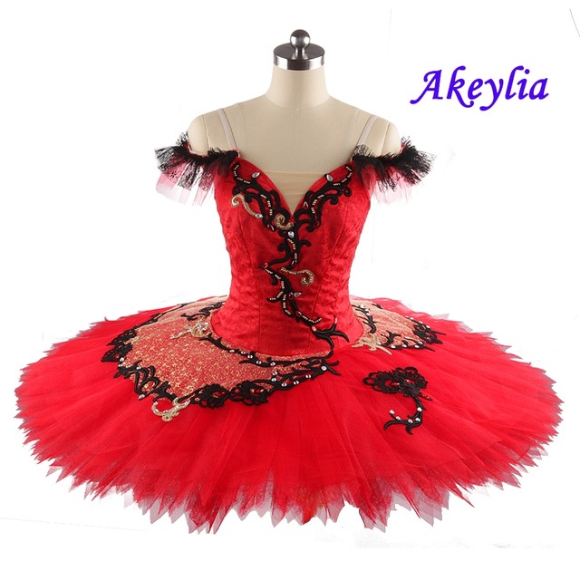 Don Quijote Variation YAGP Competiton Ballet Tutu Kitri Adult Black Red Professional Classical Platter Tutu women ballet costume