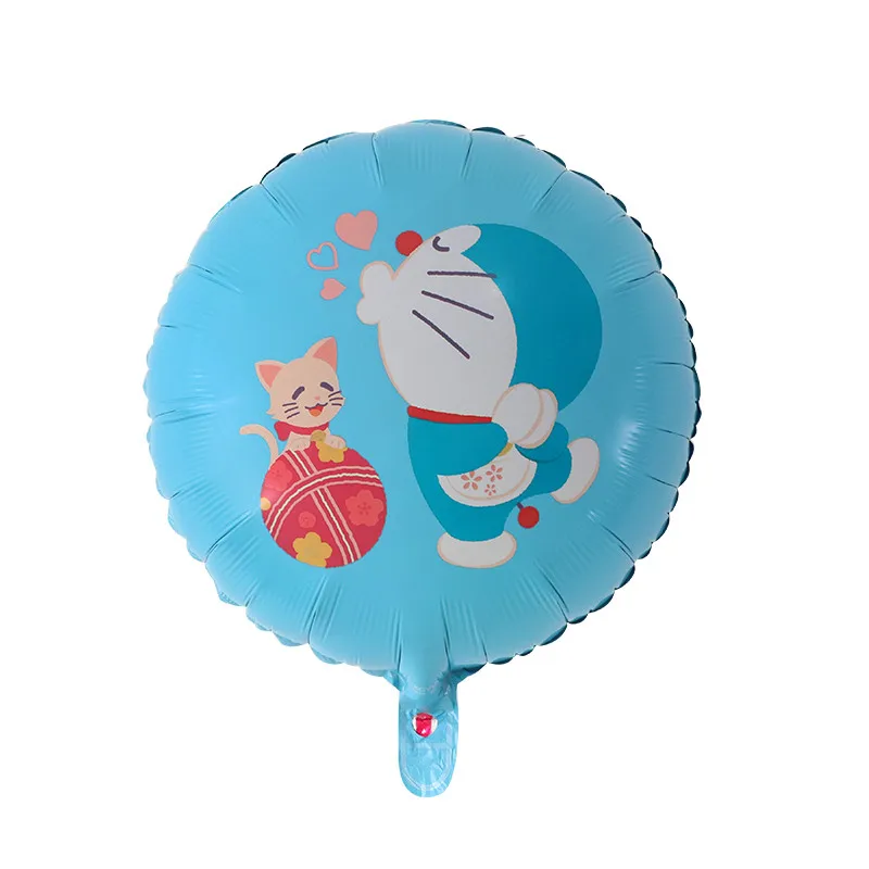 10 шт. 18 дюймов мультфильм Doraemon воздушные шары из фольги Jingle cat Globos Гелиевый шар с днем рождения Декор поставки детские игрушки Globo - Цвет: Флуоресцентный желтый
