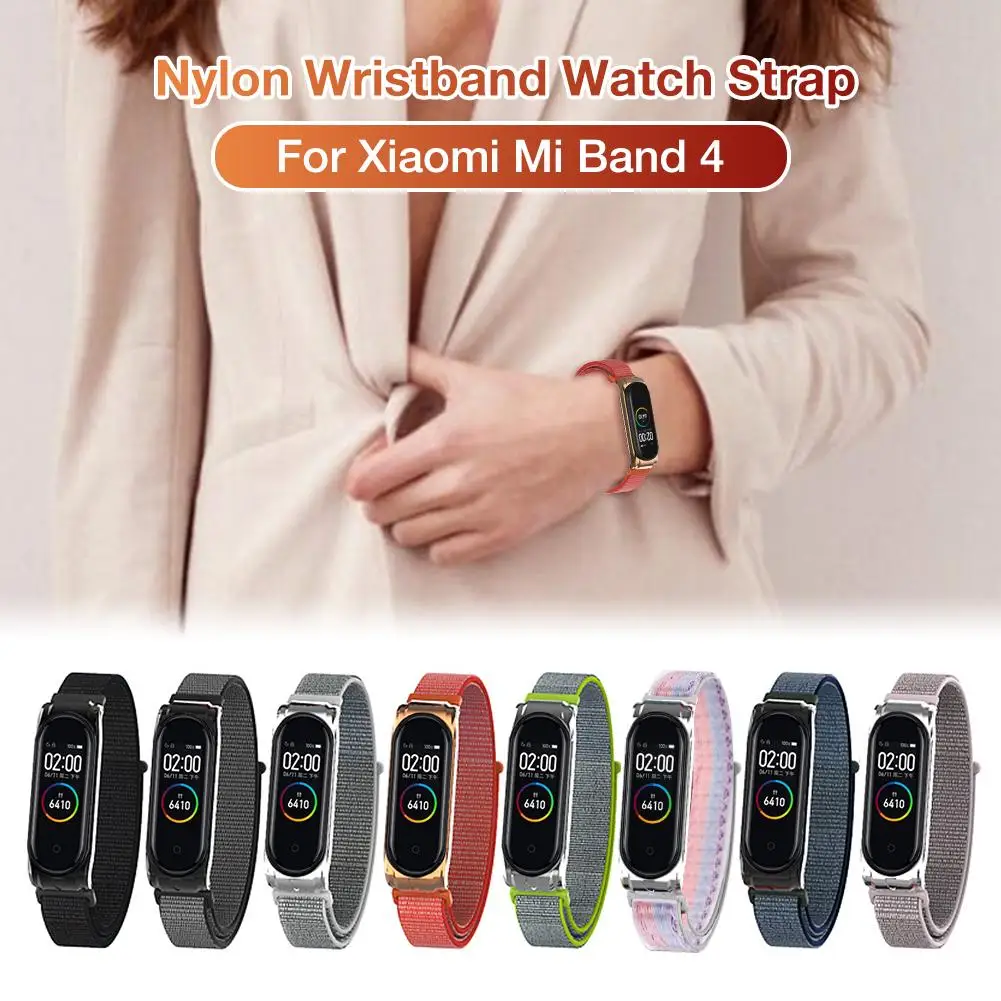 Смарт-часы, нейлоновый браслет, ремешок для часов, спортивный ремешок, сменный нейлоновый ремешок для Xiaomi mi, 3 mi Band 4, браслет