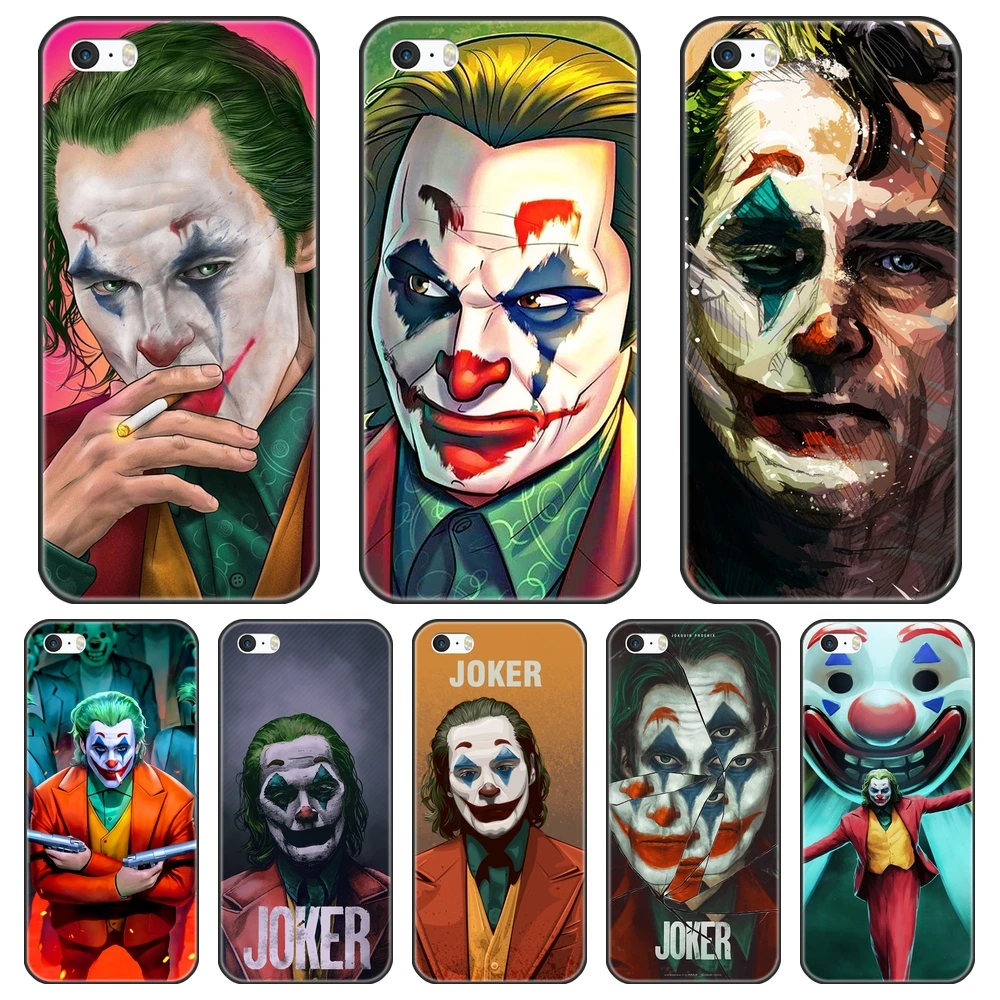 Силиконовый чехол для iPhone 4 5 5C SE мягкий Joaquin Phoenix классный Мужской черный S