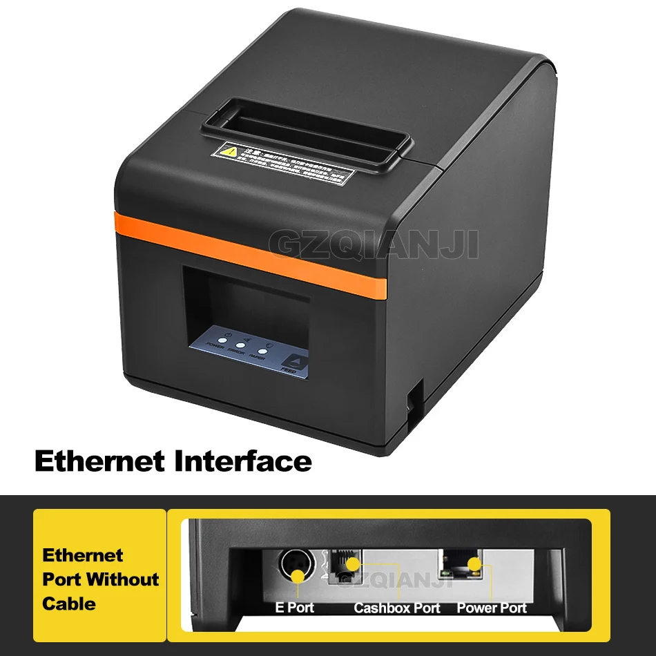 Ethernet port 80 мм POS чековый термальный принтер штрих-кода автоматический резак КУХНЯ POS Термальный Ethernet LAN USB принтер 80 мм Термопринтер - Цвет: Ethernet port