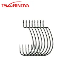 Рыболовный крючок TSURINOYA с широкой спинкой живота 8 шт. 0#1/0#2/0# углеродистая сталь колючий крючок для мягкой приманки Anzol De Pesca кормушка для карпа