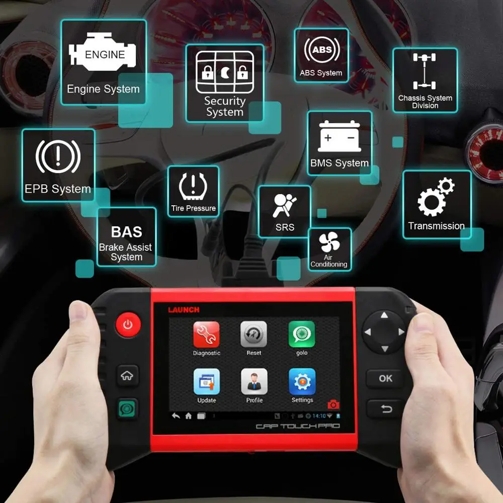 Launch Creader CRP Touch Pro 5 obd2 сканер диагностический инструмент полная система WiFi