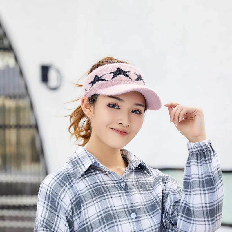Осенние новые женские козырьки Топ Air Fashion Stars Печатные Шерстяные кепки шляпы один размер