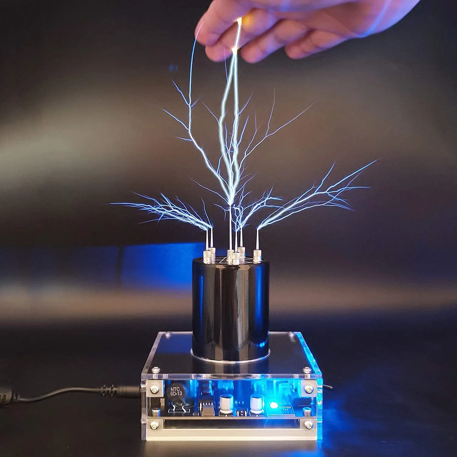Tesla spule micro tisch SGTC funken lücke tesla spule wissenschaft  physikalische spielzeug + Power