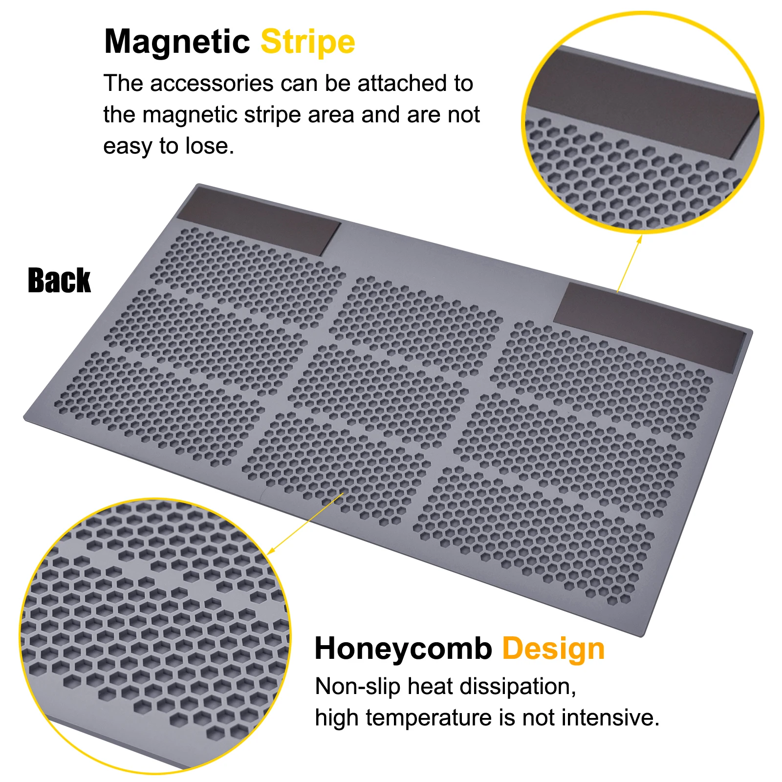 NEWACALOX Soldering Mat Heat Resistant Magnetic Silicone Electronic Repair Mat for Cellphone PCB Board Soldering Station Iron images - 6