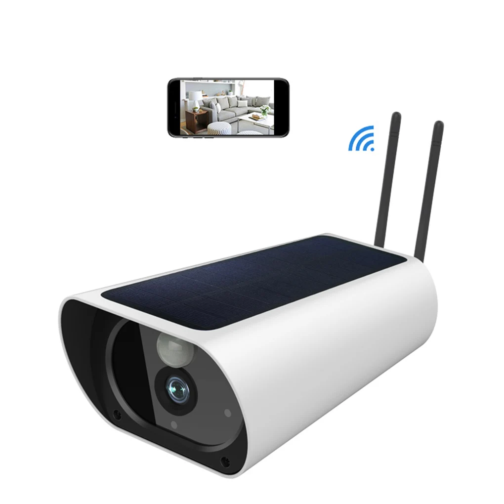 

1080P Smart Security Camera Waterproof Wall Mount Solar Powered Wifi Camera Video Recorder Camcorder
