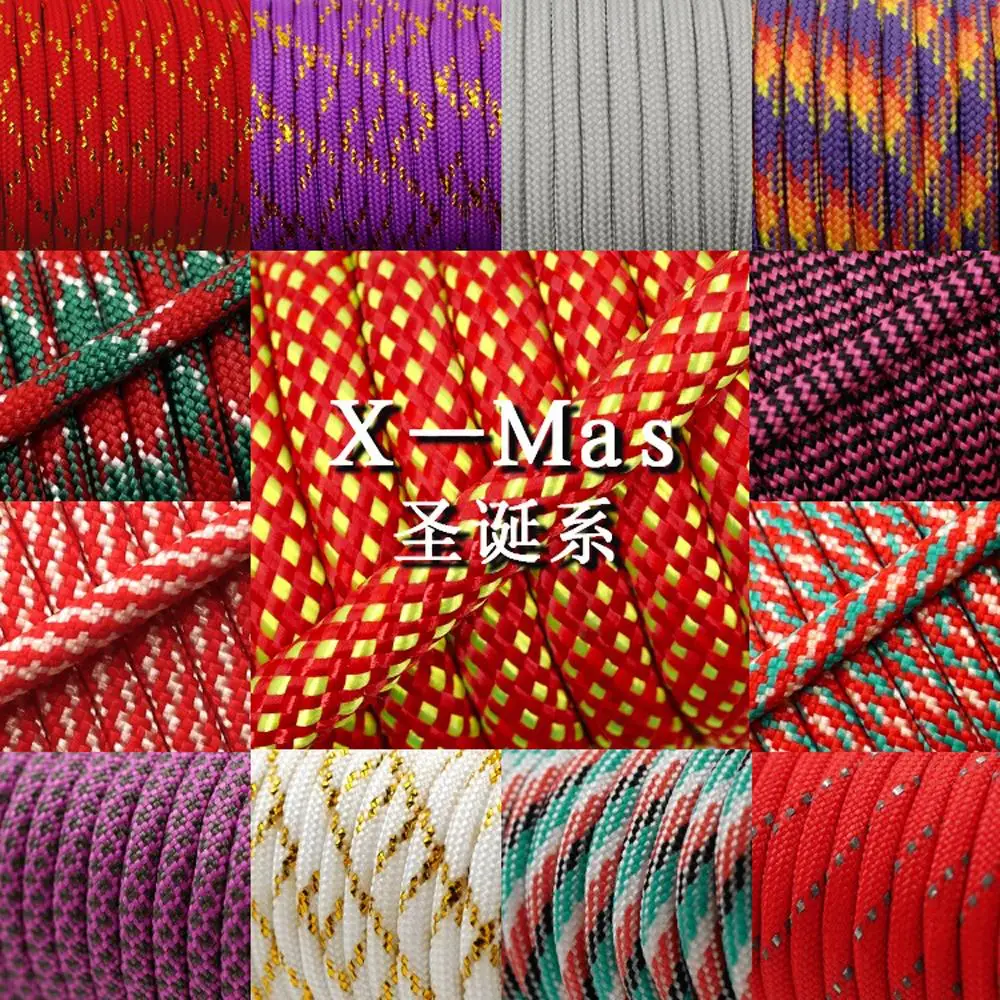 1pcs Christmas Series 550 Paracord Parachute Cord Lanyard Mil Spec Type III 7 Strand Core 100 FT Gift |
