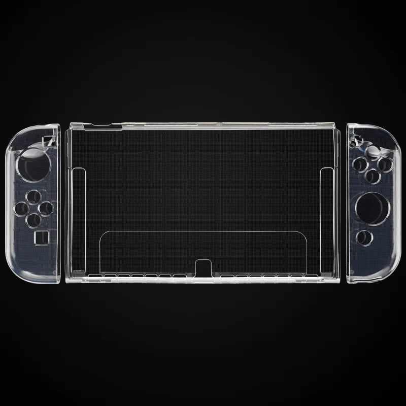 Soft TPU Transparent Shell Clear Protective Case Cover Glass Screen Protector for Switch OLED Game Console Accessories switch console case