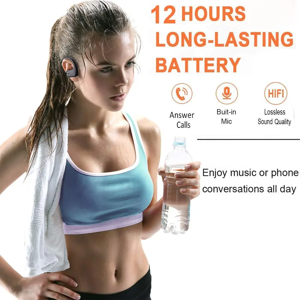 Bluetooth MP3 плеер 32 Гб спортивный мини mp3 наушники для подключения к плееру телефона