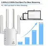 Wi-Fi Range Extender 300/1200 Мбит/с, двухдиапазонный 2,4/5 ГГц Wi-Fi Интернет-усилитель сигнала, Беспроводной ретранслятор для маршрутизатора, простая настройка WPS ► Фото 2/6