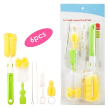 Новая и Горячая Детская соска бутылочка для молока чашка 360 градусов губка очиститель+ соска щетка 3 шт