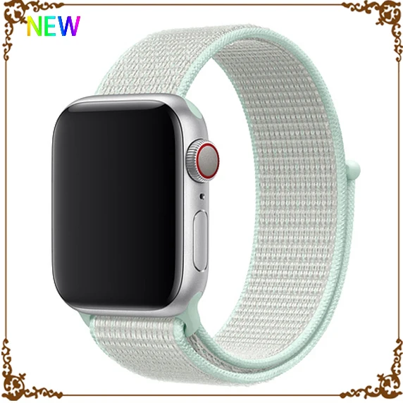 Ремешок для Apple Watch, ремешок для Apple Watch 5, 4, 44, мм, 42 мм, iwatch band 3, 2, 5, 42 мм, 38 мм, Спортивная петля, correa, нейлоновый ремешок для часов - Цвет ремешка: New Teal Tint 6