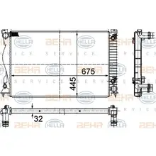 Радиатор системы охлаждения АКПП\ Audi A6 2.4/3.0/3.2i 04 HELLA
