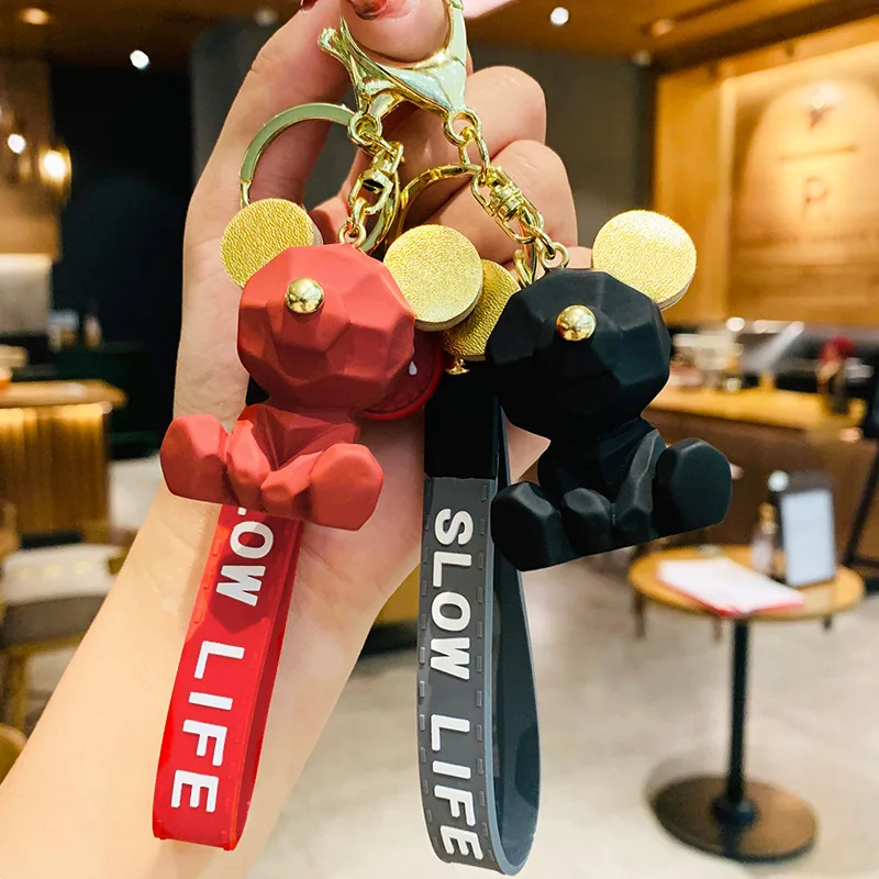 

Creative Lovely Silicone Car Key Ring Dinosaur Bear Couple Key Ring