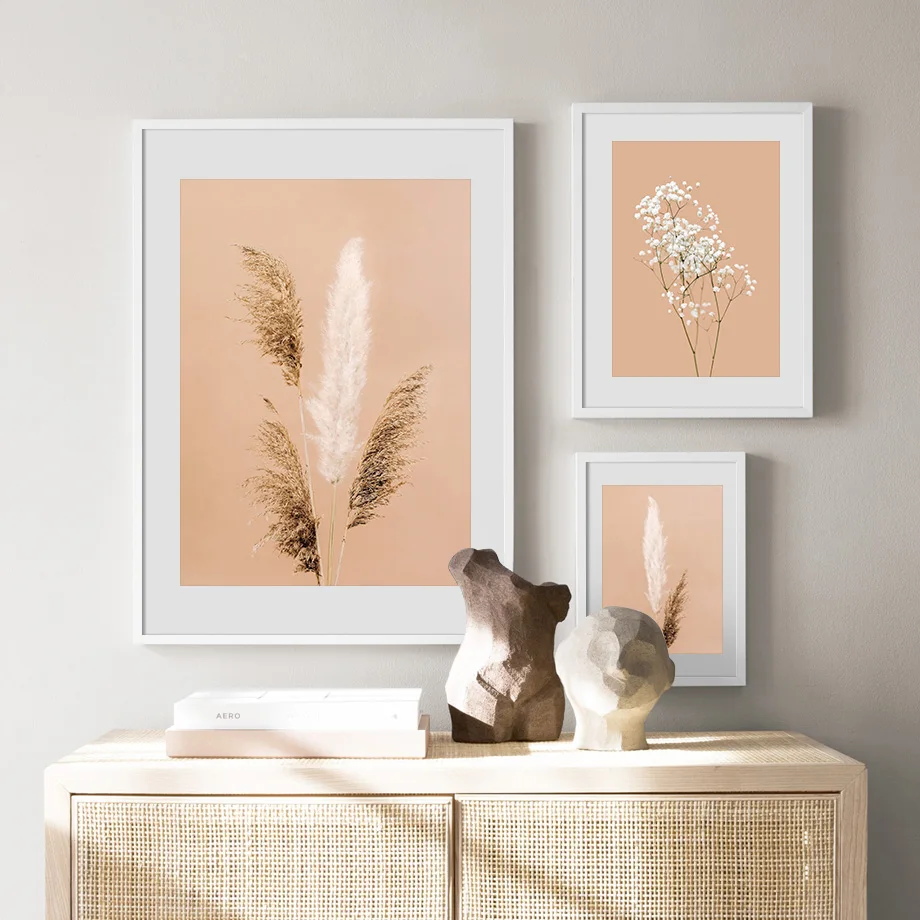 

Nature Plant Reed Carnation Vintage Wall Art Canvas Painting Nordic Posters And Prints Wall Pictures Home Decor For Living Room