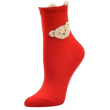 Велосипедный носок дорожный Спорт на открытом воздухе повседневная работа Бизнес носки 3D Рождественский Санта и Олень Печать средние спортивные носки#401015