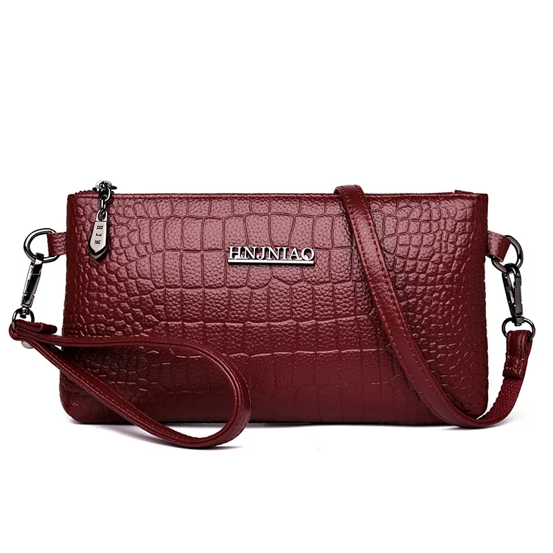 

Genuine Leather WOMEN'S Handbag 2019 New Style Fashion Mom Crocodile Pattern Handbag Change Mobile Phone Bag Crossbody Bag