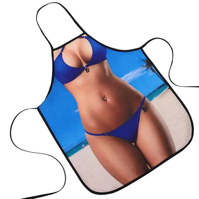 Kitchen Sexy Apron Woman Funny Pinafore Cooking Baking Party Cleaning Cute Aprons for Christmas Apron WQ63