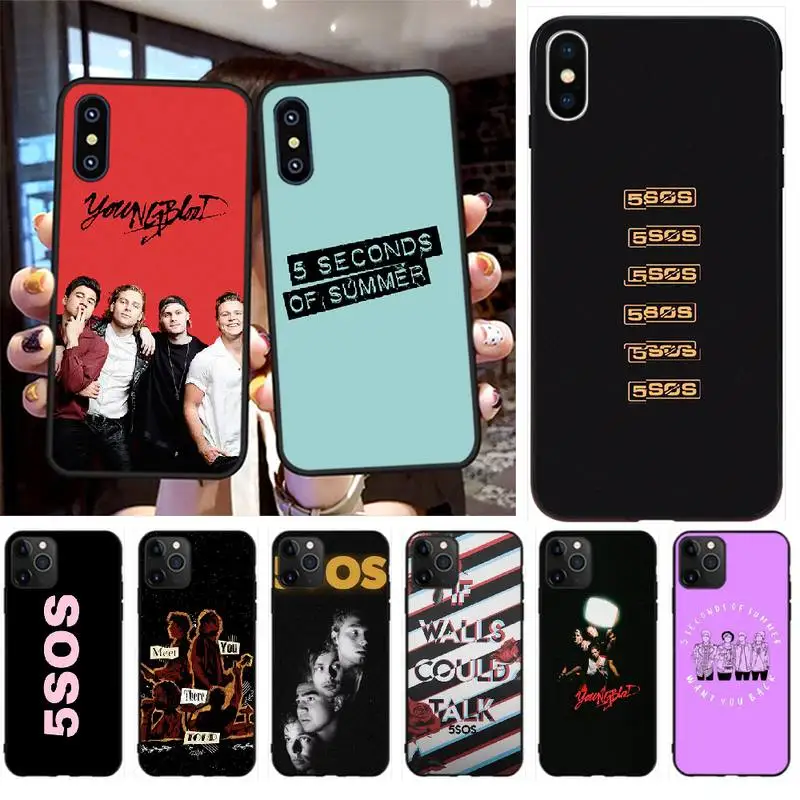 PENGHUWAN 5SOS 5 seconds of summer ТПУ чехол для телефона с изображением на задней панели Корпус