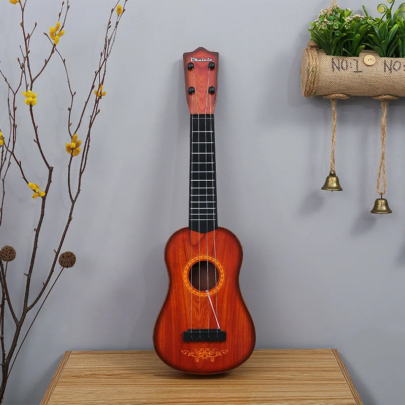 Горячая распродажа детских инструментов для игры на гитаре Dreamy Wood Grain обучающая модель стальная струна укулеле игрушка для раннего образования