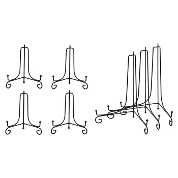 

4 Pcs 6 Inch Iron Display Stand Display Photo Holder Stand & 3 Pcs 12 Inch Large Iron Display Stand Photo Holder Stand