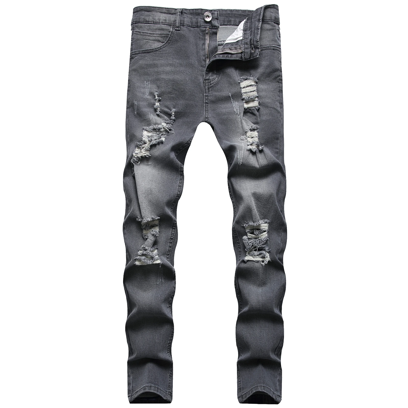 loose jeans Men's Sweatpants Sexy Hole Jeans Pants Casual Summer Autumn Male Ripped Skinny Trousers Slim Biker Outwears Pants cargo jeans