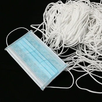 

3mm Mouth Mask Elastic Band Mask Rope Rubber Band String Mask Ear Cord Round Elastic Band DIY Clothing Craft Accessories