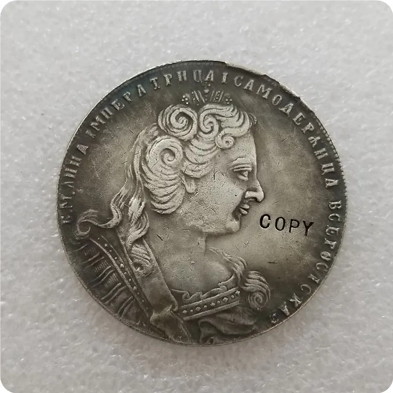 1 рубль 1730 Россия Анна I копия монеты памятные монеты-копия монет медаль