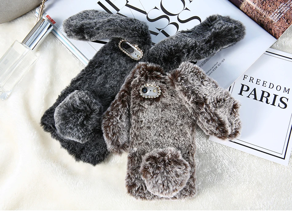 cute furry rabbit case for iPhone 6 7  Plus (12)
