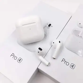 

New TWS Pro 4 Bluetooth 5.2 wireless headphones mini noise reduction earbuds GPS+Rename function pk i900000 pro i100000 tws