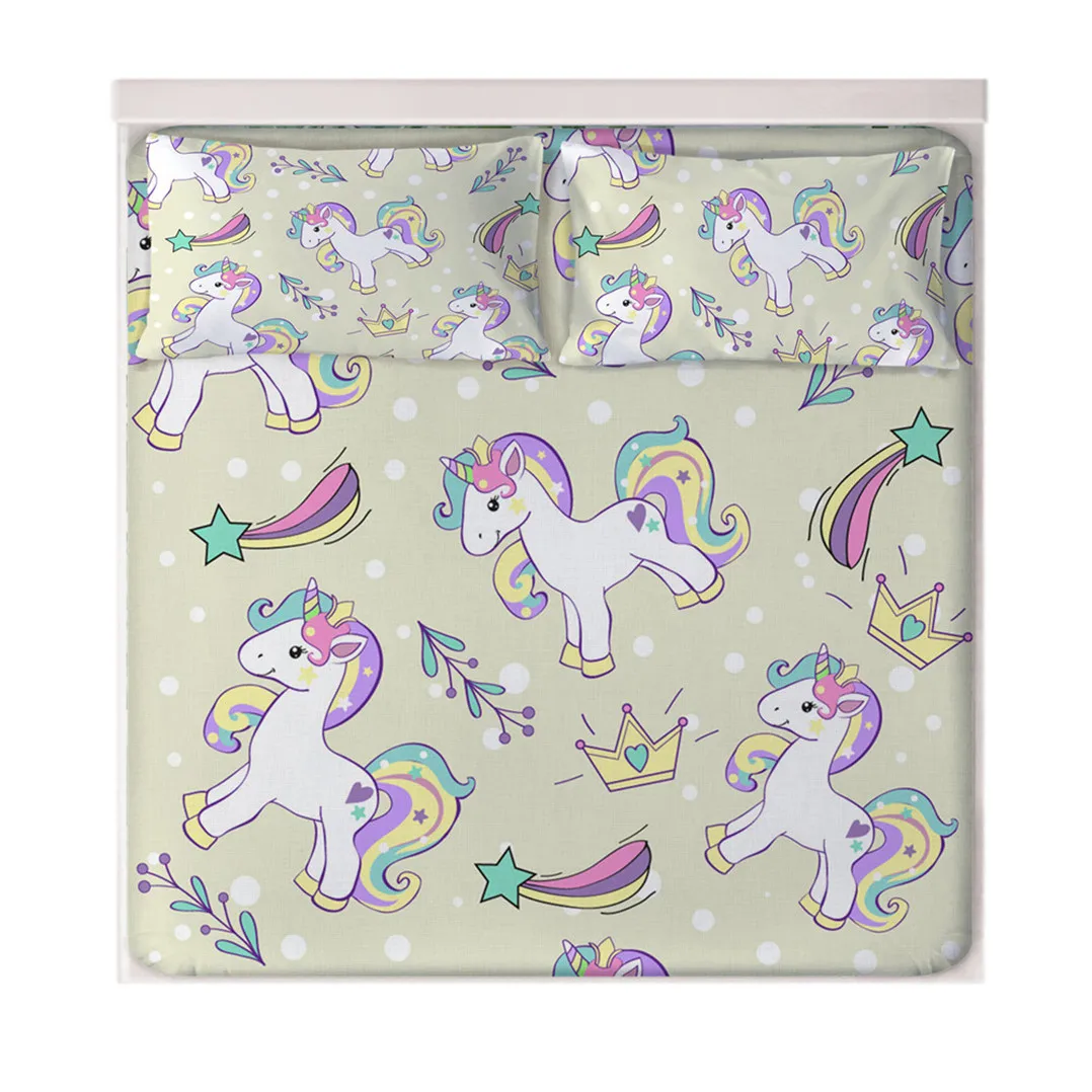 Flowers Unicorn Fitted Sheets