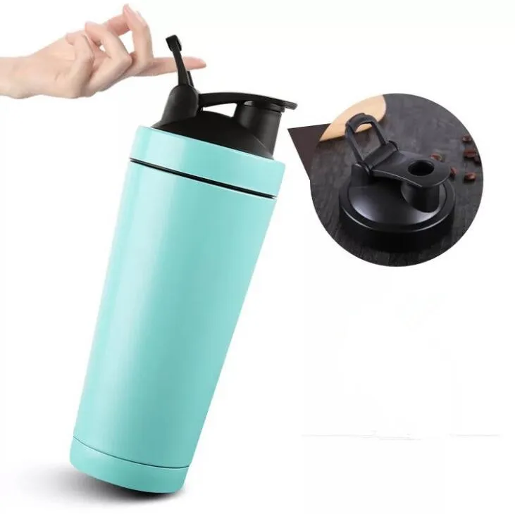 50pcs 17oz 25oz Shaker Cup Stainless Steel Vacuum Insulated Water Bottle Protein Mixing Tumbler With Wire Whisk By Ocean Freight