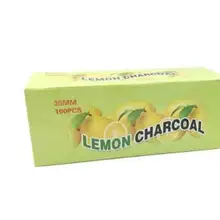 Лимонный ароматизированный кальян уголь для кальяна быстрое освещение ожога даже длительный ароматизированный уголь