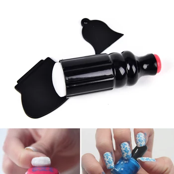

Creative Design Black Nail Art Stamper + 2Pcs Scraper Set Kit Stamp Stamping Device Plate Nail Art DIY Tools