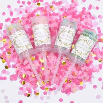 

1 Set Push Poppers Mixed Gold Pink Confetti Wedding Bridal Event Party Push Pop Confetti Birthday Decor Throw Scatter Paper Rain