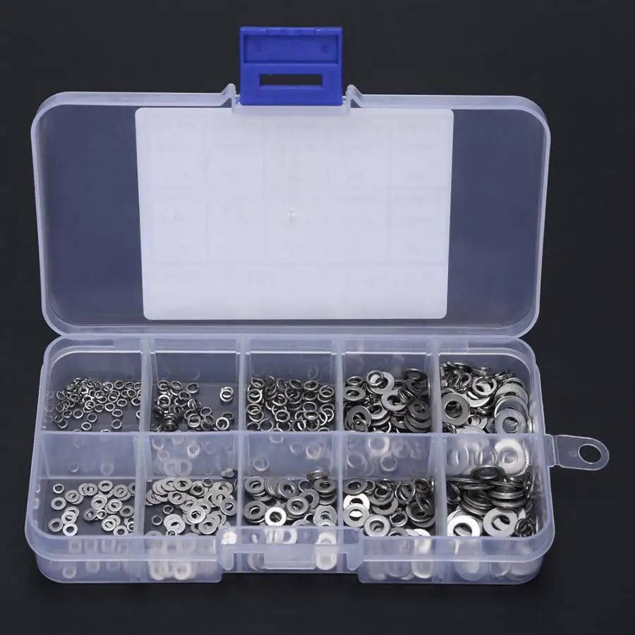 

Stainless Steel Flat O Ring Elastic Washer 500PCS M1.6 M2 M2.5 M3