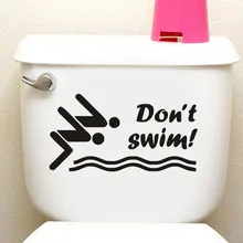 UN0190 злодей не плавают AliExpress EBay Горячая съемные резные наклейки на стену камера горшок декоративная наклейка